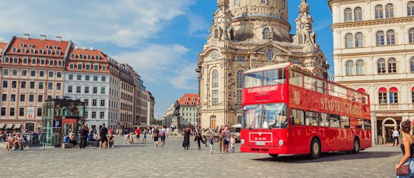 Guided bus tour in Dresden with coffee
